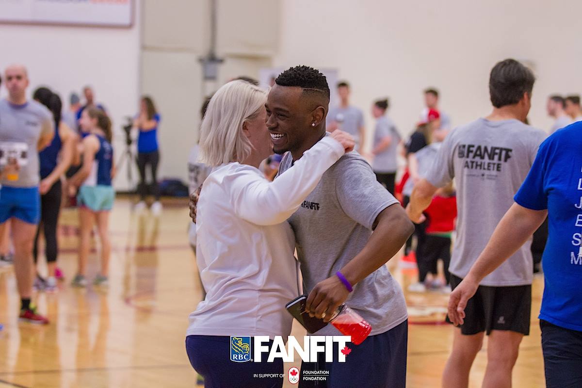 Kanaar at a FANFIT community event